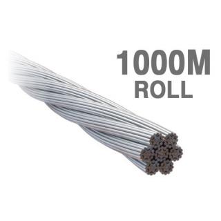 W04.0719-1000 - 4.0mm 7x19 ProRig Wire Rope 316 Grade Stainless Steel 1000 M
