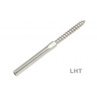 E7831L-030640 - Econ 6 x 40mm Left Hand Lag Screw Swage Stud 316 Grade Stainless Steel
