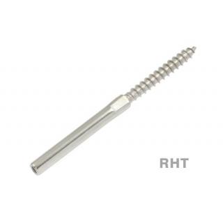 E7831R-030640 - Econ 6 x 40mm Right Hand Lag Screw Swage Stud 316 Grade Stainless Steel