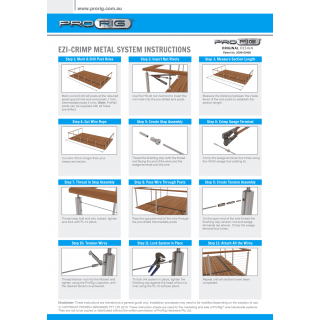 ProRig Wire Balustrade System Instruction Sheet Downloads - No Login Required