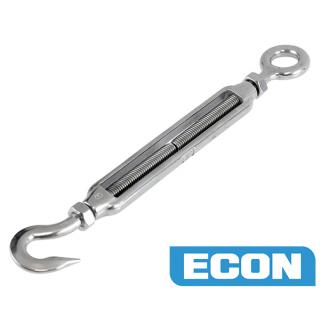 E311HE Econ Turnbuckle Hook/Eye AISI 316 - ALL SIZES