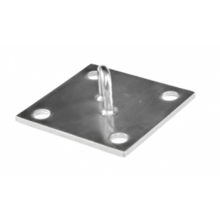 WP-100DS - Wall Plate 100 Diagonal Eye Stainless Steel