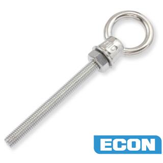 E307 Econ Eye Bolt (with Nut & 1 Washer)  AISI 316 - ALL SIZES