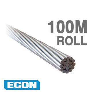 WE119 1 x 19 Econ Wire Rope AISI 316 (100 Metre Roll) - ALL SIZES