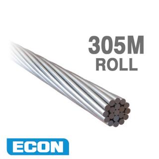WE119 1 x 19 Econ Wire Rope 316 Grade Stainless Steel (305 Metre Roll) - ALL SIZES