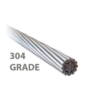 W12.7119-304-MTR - 1/2 inch 1x19 ProRig Wire Rope AISI 304 Per Metre
