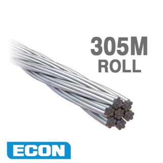 WE77 7 x 7 Econ Wire Rope AISI 316 (305 Metre Roll) - ALL SIZES