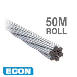 WE77  7 x7  Econ Wire Rope AISI 316 (50 Metre Roll) - ALL SIZES