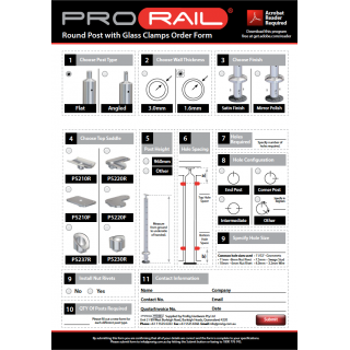 Round Post For use with Clamps Interactive Order Form Download